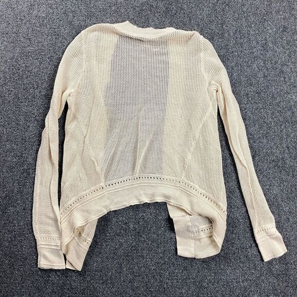 Lucky Brand Cardigan Womens Small Beige Knit Sweater Ramie Blend Adults - Picture 6 of 8